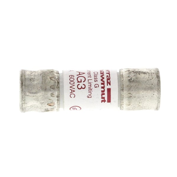 A close-up of a silver Doyon Baking Equipment ELF693 fuse.