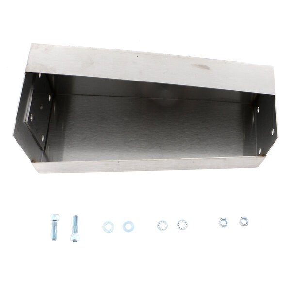 A metal box with screws and bolts for Lincoln 369328 Legs Stand.