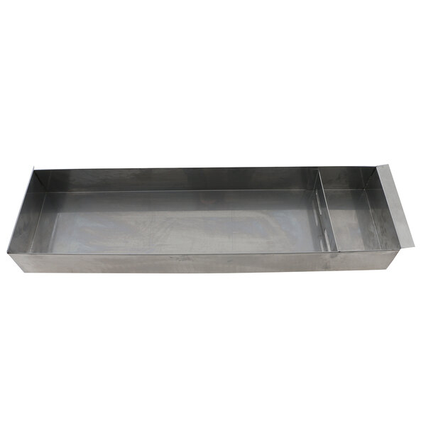 A metal tray with a handle.