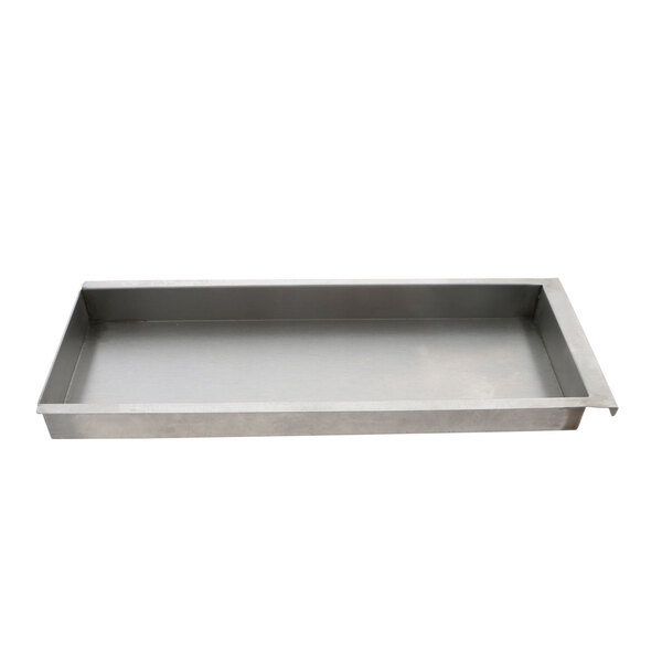 A Vollrath stainless steel drip pan with a handle.