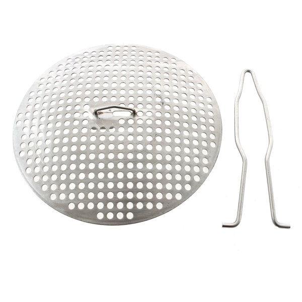 A Groen stainless steel mesh strainer with a metal handle.