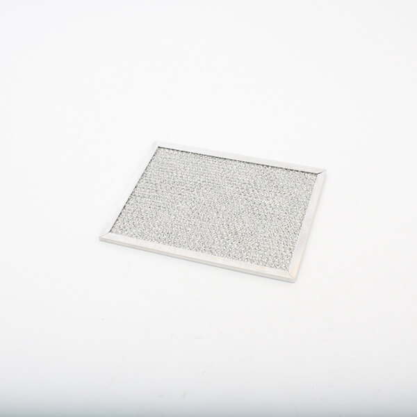 A silver square Traulsen air filter with mesh.