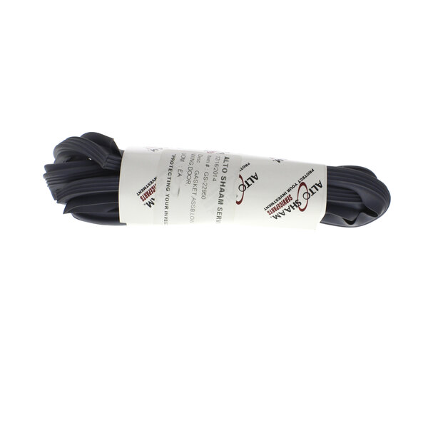 A black rope wrapped in a white label with the words "Alto-Shaam GS-22950 Gasket"