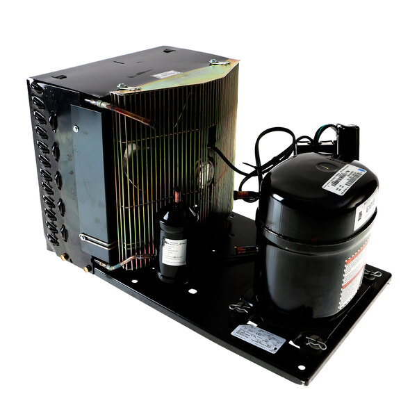 A black Randell condensing unit with a heat exchanger.