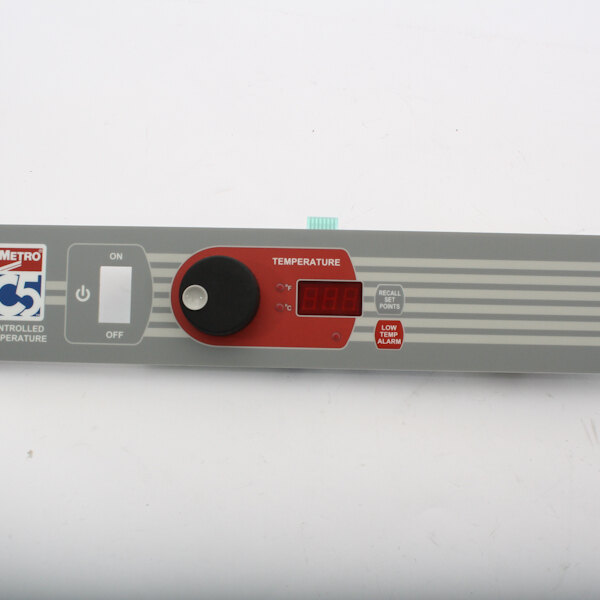 A grey rectangular Metro RPC5-8CONTR controller with red and black dials.