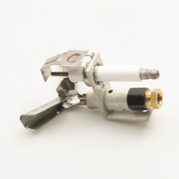 A Groen pilot burner with a metal and brass connector.