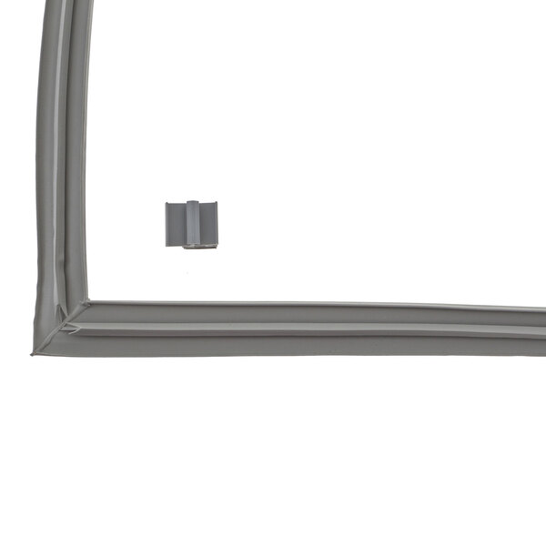 A Victory white rectangular gasket with a metal bracket and screw.