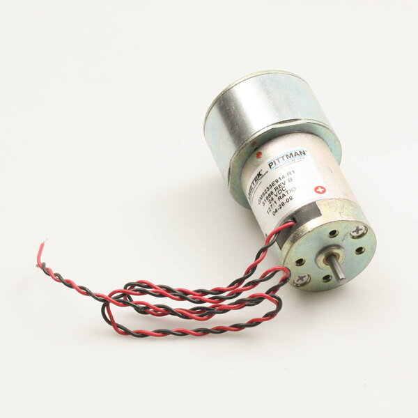 A Blodgett 51856 motor with red and black wires attached.