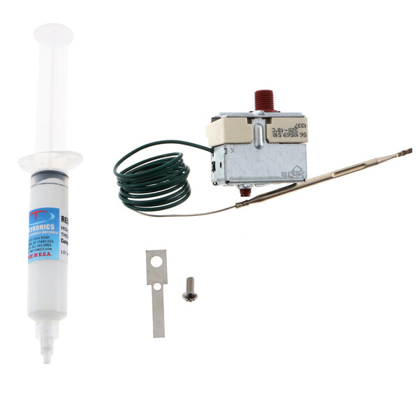 A Prince Castle high limit thermostat kit with a needle tube.