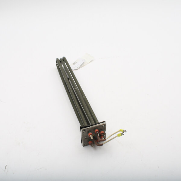 A Groen 208v heater element with wires attached.