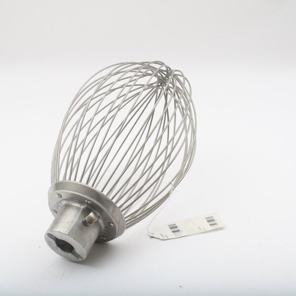 A Hobart 60 qt. wire whip with a tag.