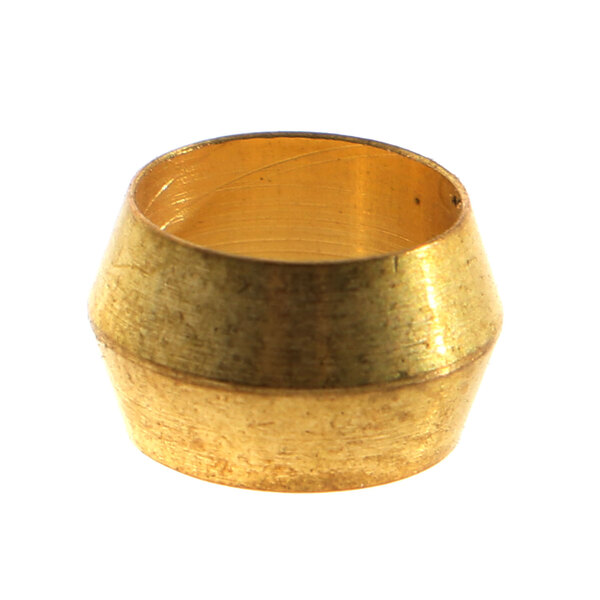 A gold colored metal Keating sleeve.