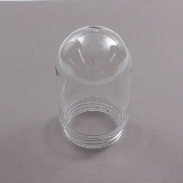 A clear plastic container with a clear cap.