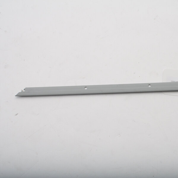A grey plastic Delfield retainer with a metal strip and screw.