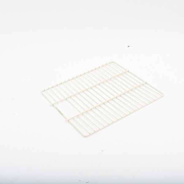 A white metal grid on a white surface.