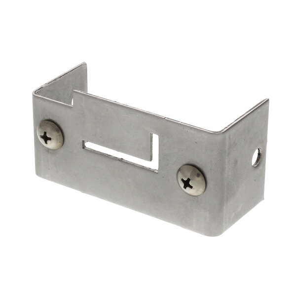 A metal Southbend actuator bracket with screws on it.