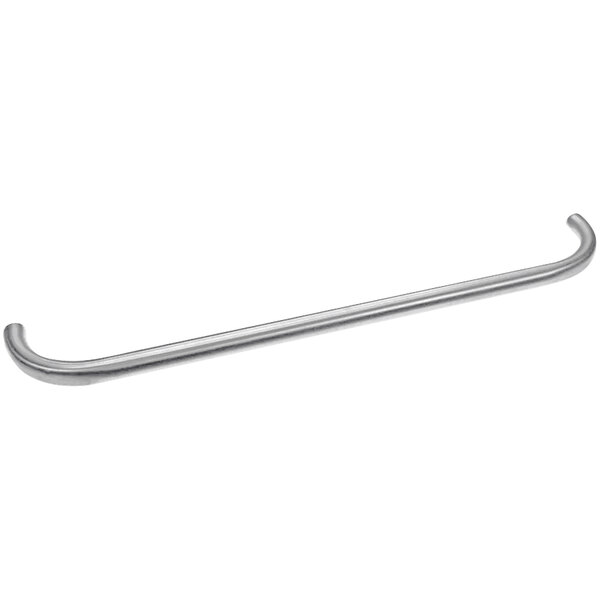A long stainless steel metal rod with a curved handle at one end.