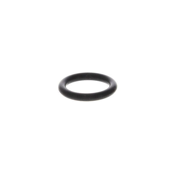 A black round O-ring on a white background.
