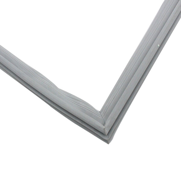 A close-up of a grey plastic frame corner.