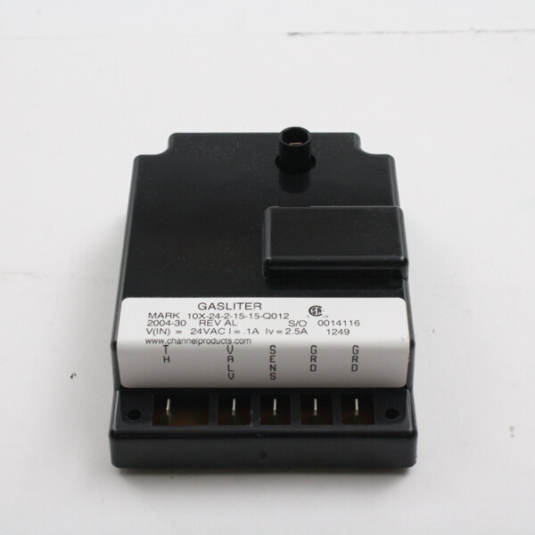 A black rectangular Lang gas ignition control with a white label.