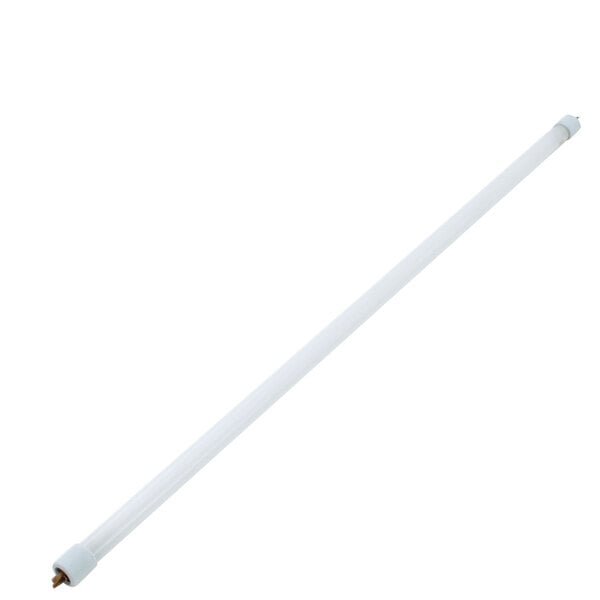 A white fluorescent tube with a brown cap.
