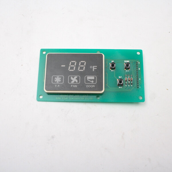 A green Master-Bilt front PCB board with a digital display.