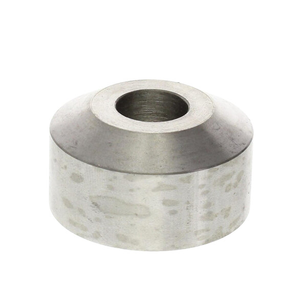 A round stainless steel Waring seal assembly nut.