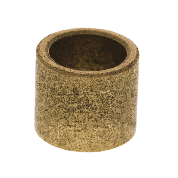 A small metal cylinder with a hole, a round brass Berkel bushing.