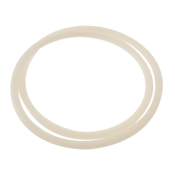 A white rubber gasket with two white rubber o-rings.