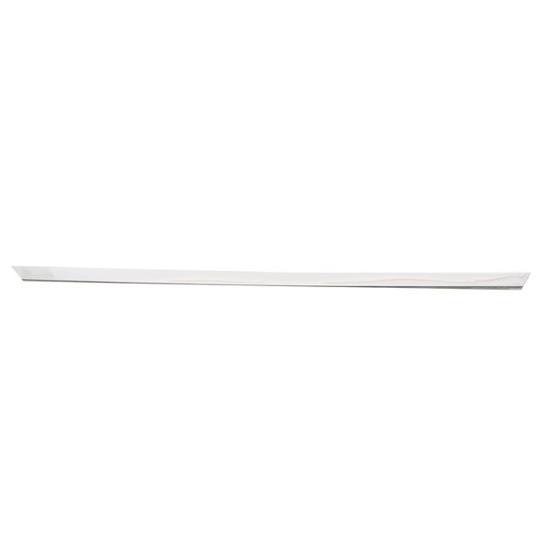 A white rectangular door trim with a long strip of lights.