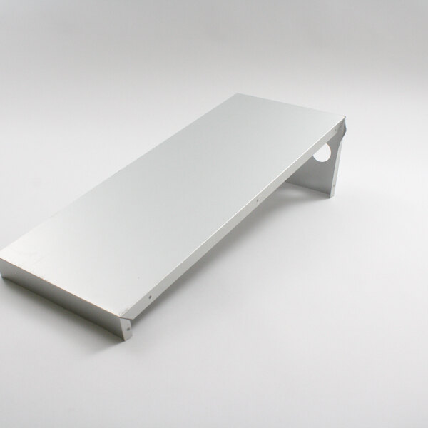 A white metal grille side panel for a Master-Bilt refrigeration cabinet.