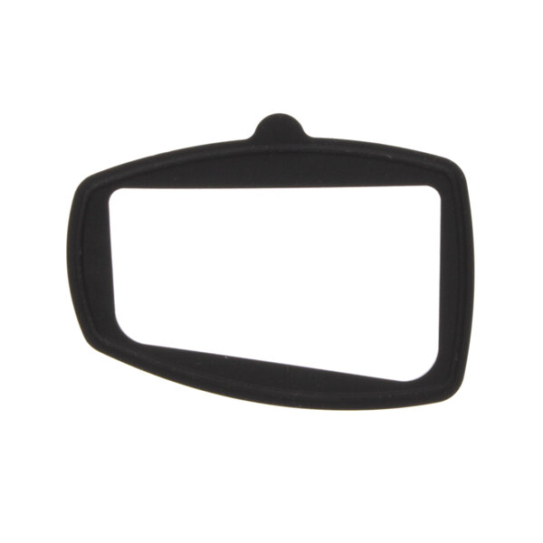 A black plastic gasket with a white background.