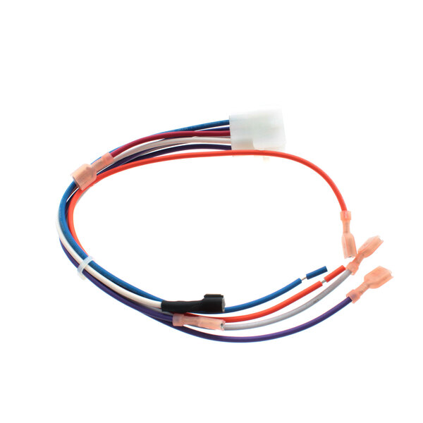 A Cleveland wiring harness with red, blue, and white wires.