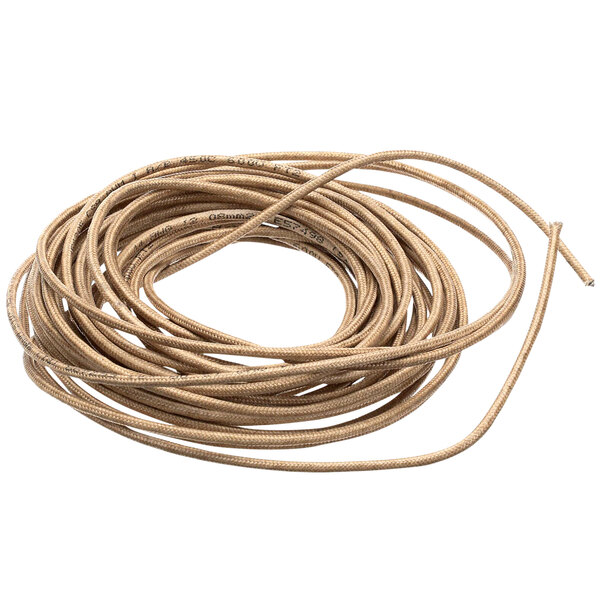 A coil of Bakers Pride beige electrical wire with a brown cord.