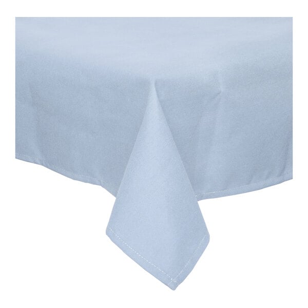 Intedge 81" x 81" Square Light Blue Hemmed 65/35 Poly/Cotton Blend Cloth Table Cover