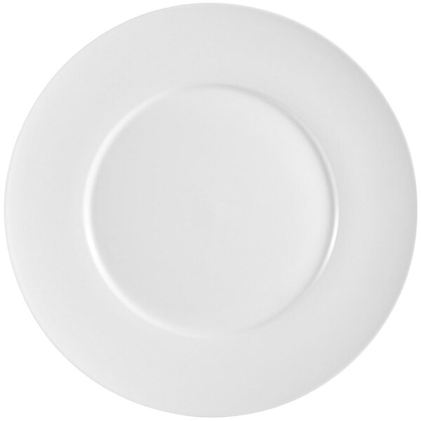 A CAC Paris French white porcelain plate with a round edge.
