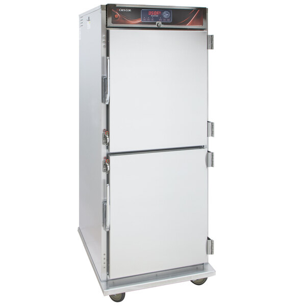 A stainless steel Cres Cor Correctional Roast-N-Hold Convection Oven with two doors.