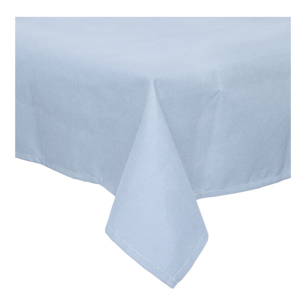 Intedge 54" x 110" Rectangular Light Blue Hemmed 65/35 Poly/Cotton Blend Cloth Table Cover