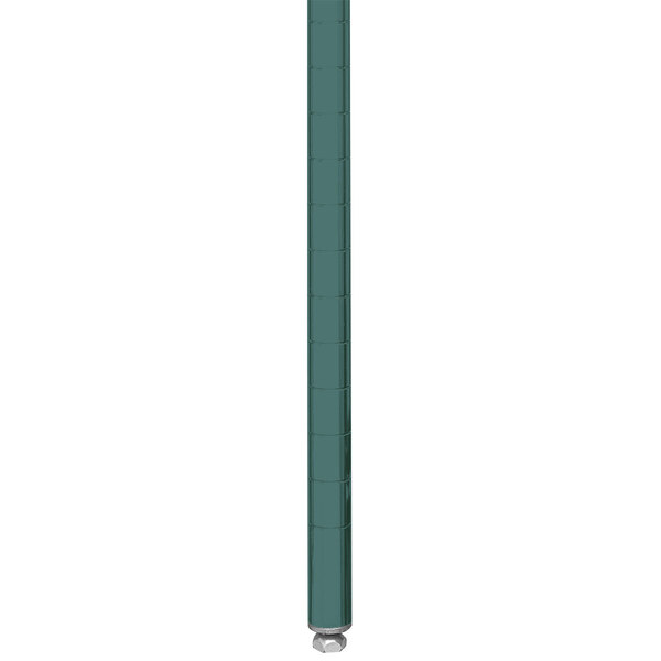 A cylindrical Metroseal 3 Metro post with a green label on a white background.