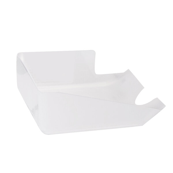 A white plastic slaw tray with a handle.