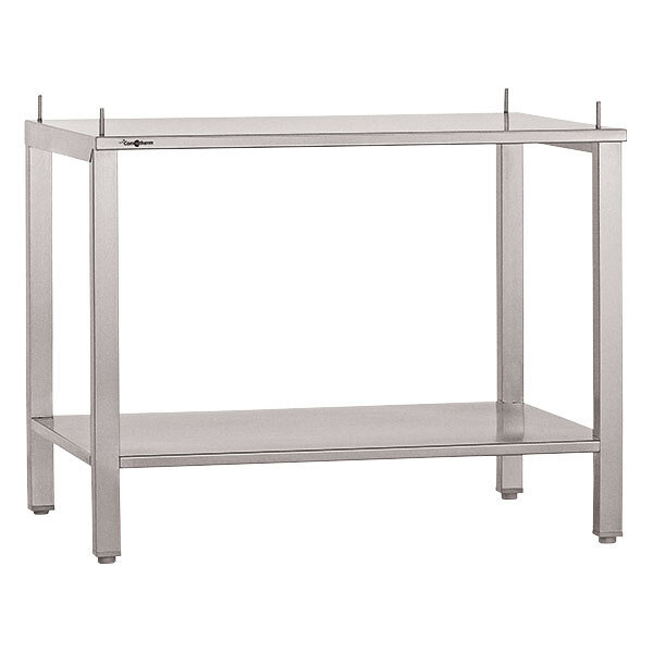 A Garland stainless steel equipment stand with a shelf.