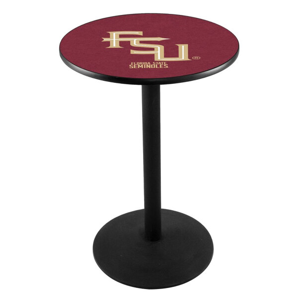 A Holland Bar Stool round pub table with the Florida State University logo on it.
