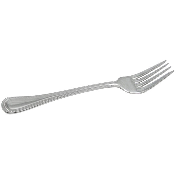 A silver Bon Chef stainless steel salad/dessert fork.