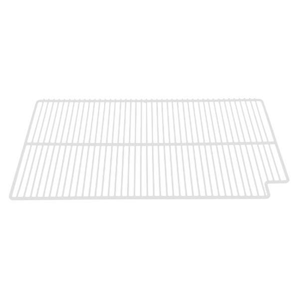 A white metal grid with metal bars.