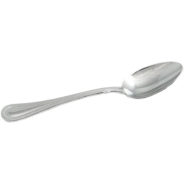 A Bon Chef 18/10 stainless steel spoon with a silver handle.