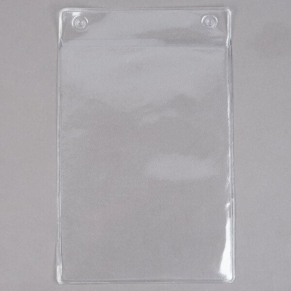 Menu Solutions clear plastic 2-hole page protectors.