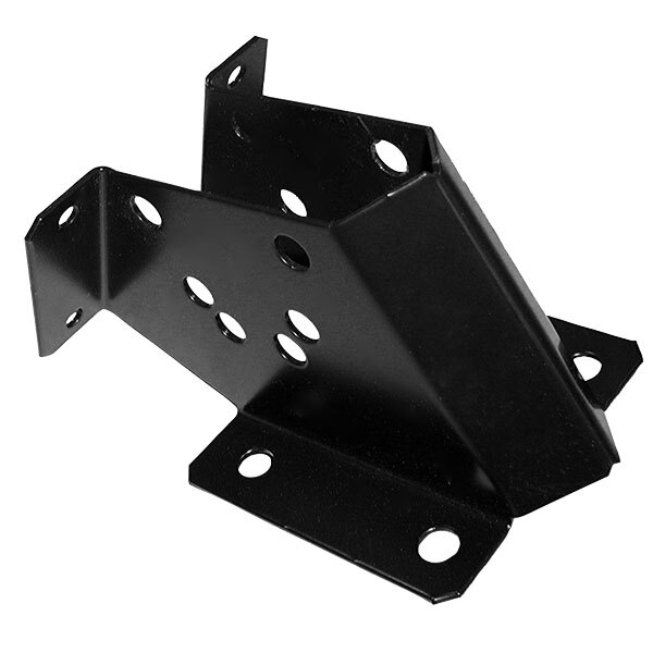 A black metal Schwank wall mounting bracket with holes.