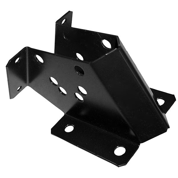 A black metal Schwank wall mounting bracket with holes.