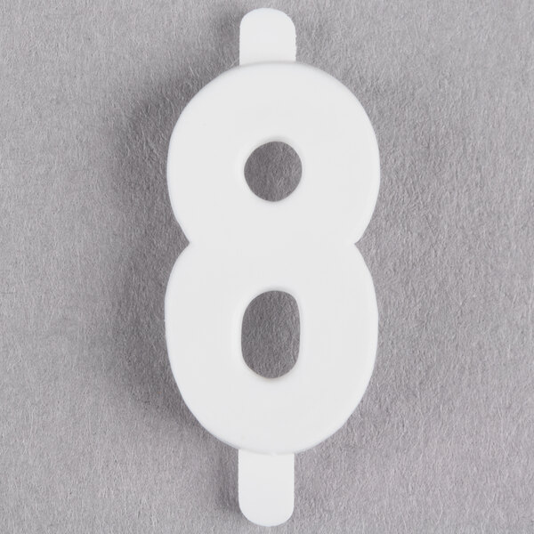 A white number 8 deli tag insert.