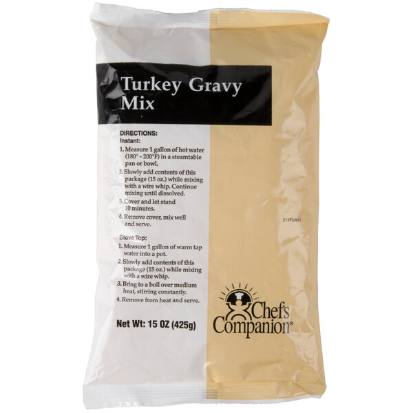 A package of Chef's Companion Turkey Gravy Mix on a white background.